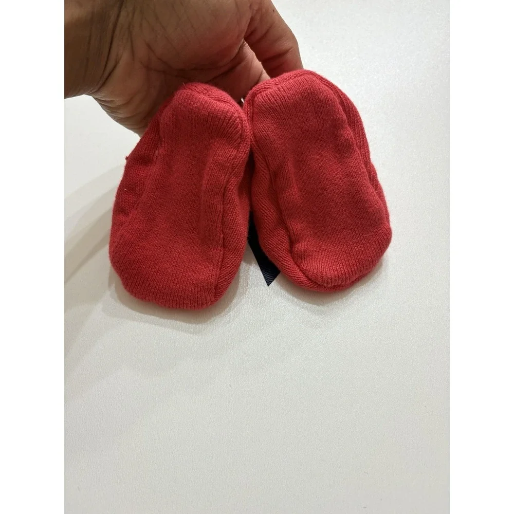 NWT Janie & Jack 6-9 Months Red Floral Fabric‎ Booties